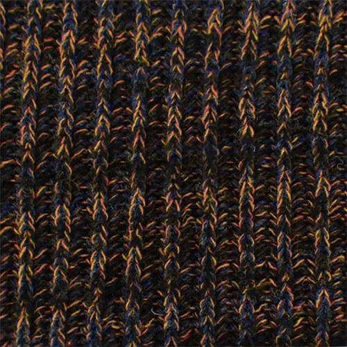 Orange/Blue/Brown Wool Blend Sweater Rib Knit 69744