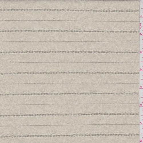 Beige Cotton Crepe Suiting