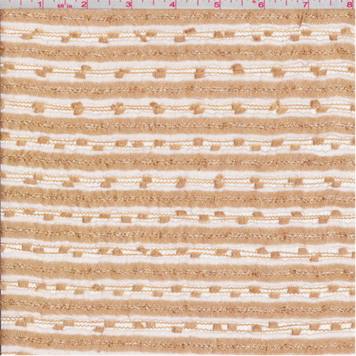 Bronze Beige Silk/Rayon Eyelash Sheer Stripe 69119
