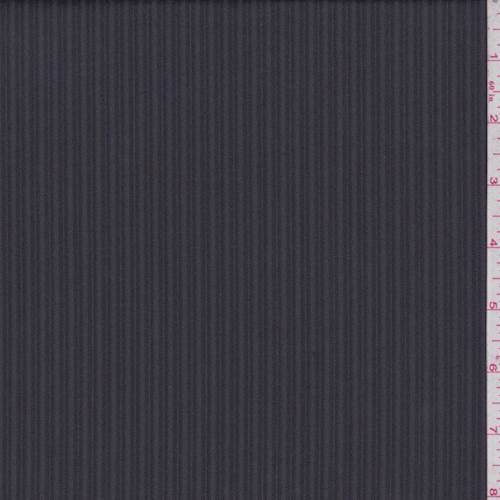 Black Slate Stripe Wool Suiting
