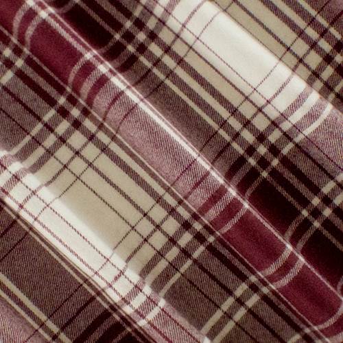 Maroon/Ivory Wool Plaid Flannel