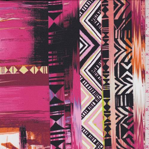Hot Pink Southwest Crepe de Chine