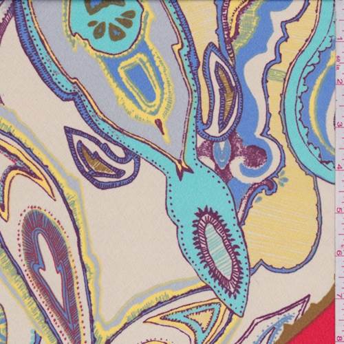 Bisque Multi Crepe De Chine