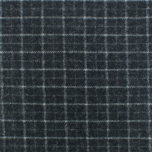 Midnight Black/Multi Wool Plaid Flannel Suiting 69759