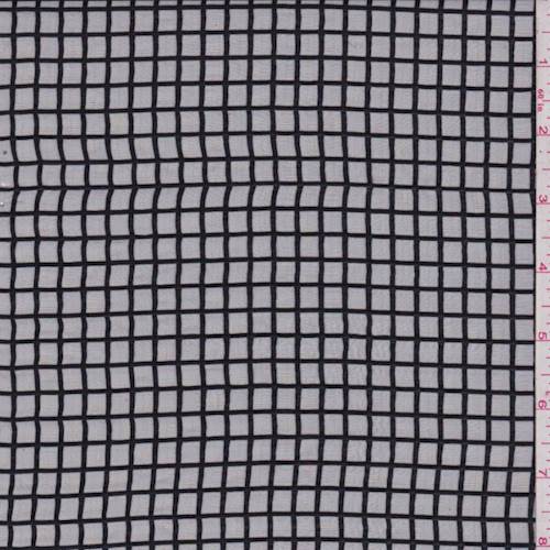 Black Check Organza