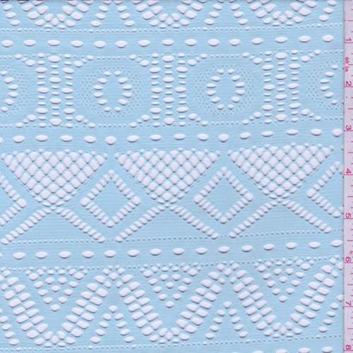 Pale Turquoise Stripe Mesh Lace
