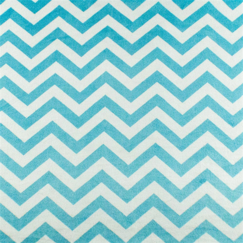 Blue/White Chevron Stripe Minky DFW10657