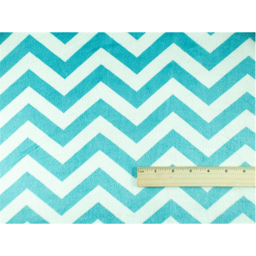 Blue/White Chevron Stripe Minky DFW10657 Fashion Fabrics