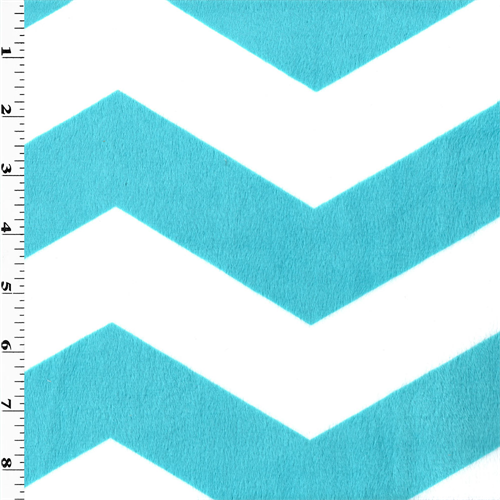 Blue/White Chevron Stripe Minky DFW10699