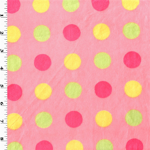 Pink/Multi Dot Minky DFW10675