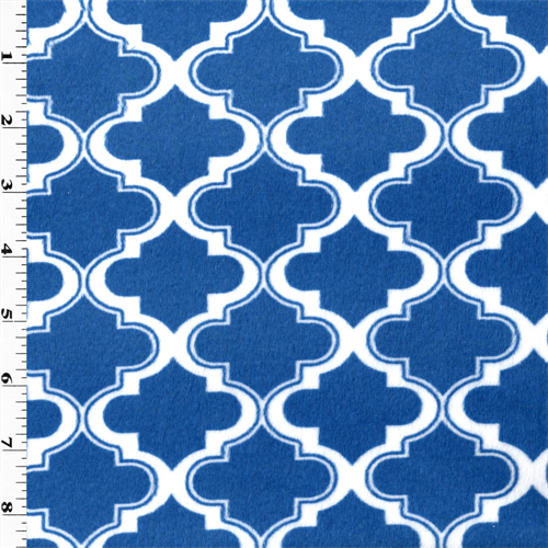 Blue Jay/White Moroccan Minky DFW10681