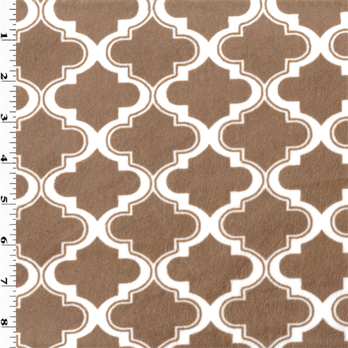 Light Brown/White Moroccan Minky DFW10690