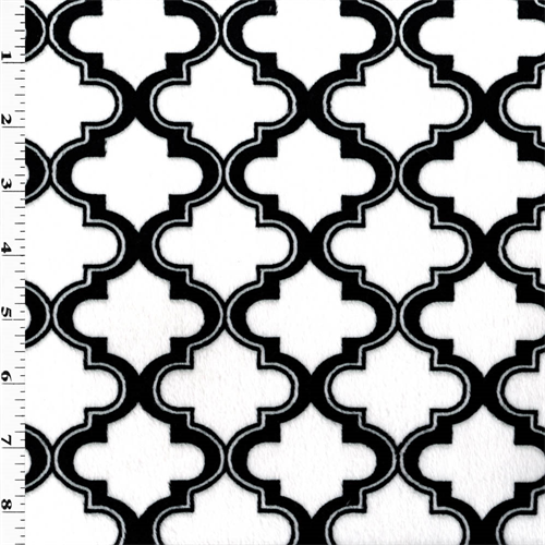 White/Black Moroccan Minky DFW10695