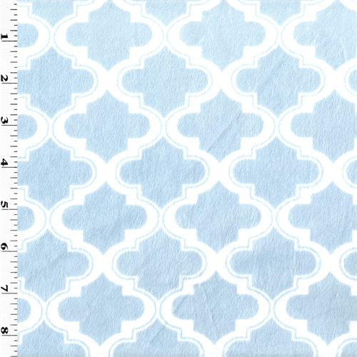 Stone Blue/White Moroccan Minky DFW10696