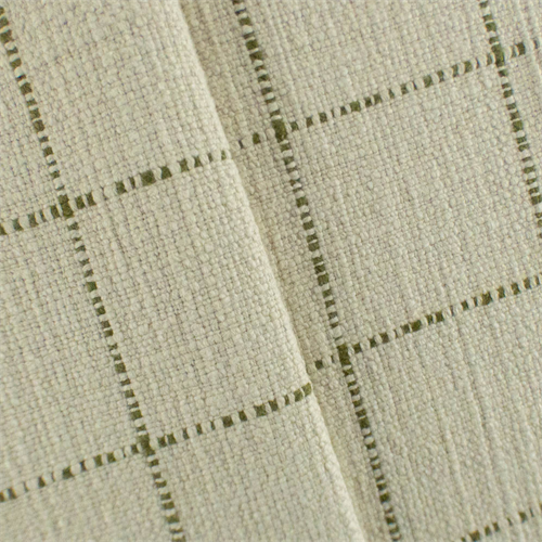 Ivory/Green Grid Home Decorating Fabric DFW53420