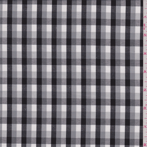 *3 YD PC--Grey/White Check Shirting