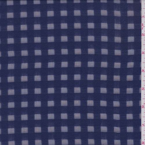 Sea Blue Burnout Check Polyester
