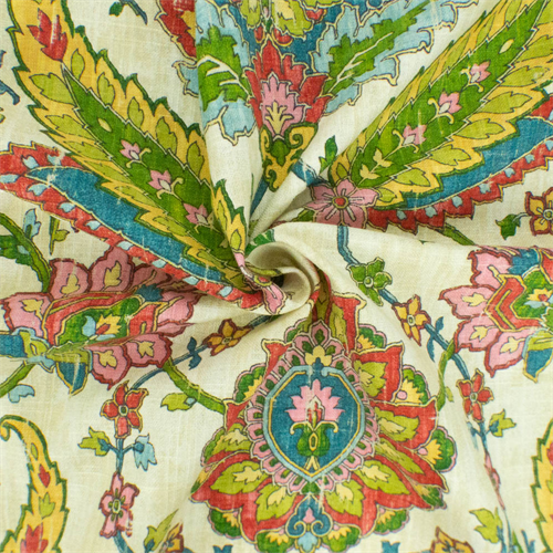 Ivory Multi Covington Floral Print Home Decorating Fabric DFW53597
