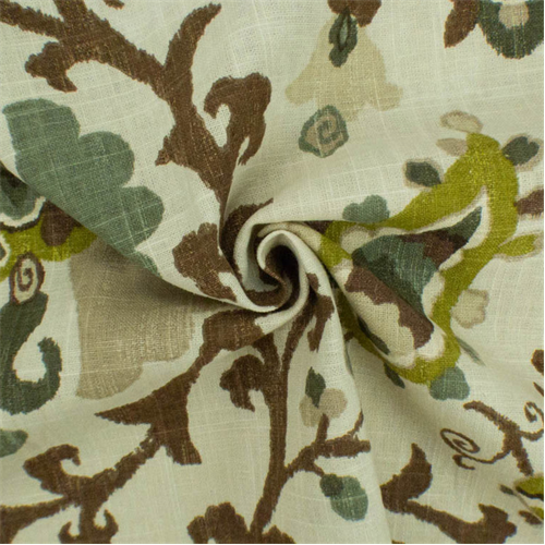 Brown/Multi Floral Print Woven Home Decorating Fabric DFW53615