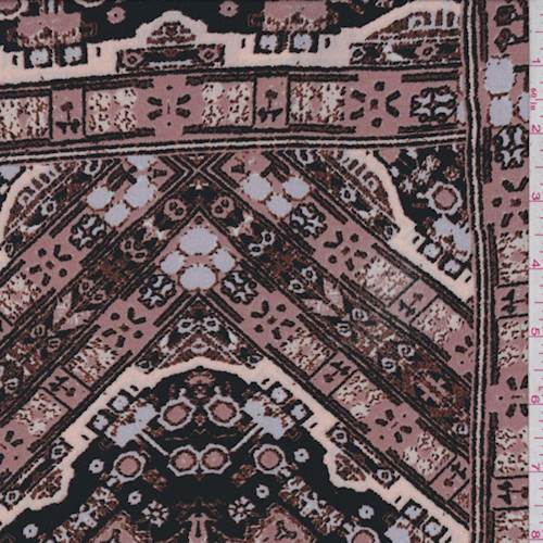 Mauve Burlwood Tile Jersey Knit