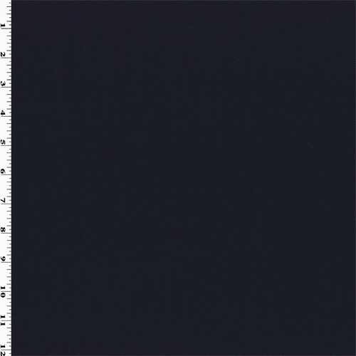 Midnight Black Wool Blend Gabardine 73139