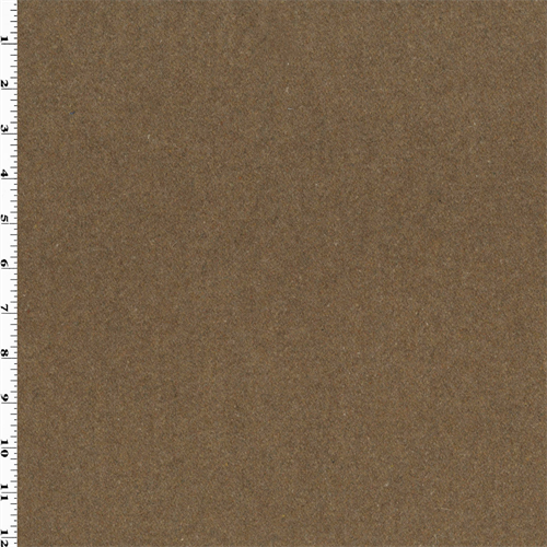 Sand Beige Wool Blend Boiled Melton Coating 73149