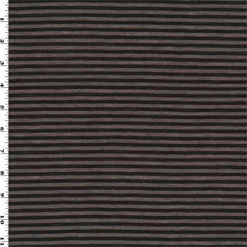 Brown/Black Wool Blend Striped Jersey Knit 73238