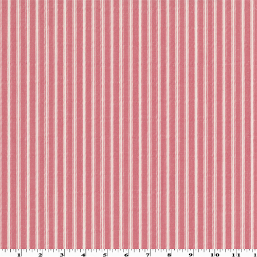Bubblegum Pink/White Cotton Stripe Home Decorating Fabric DFW53787