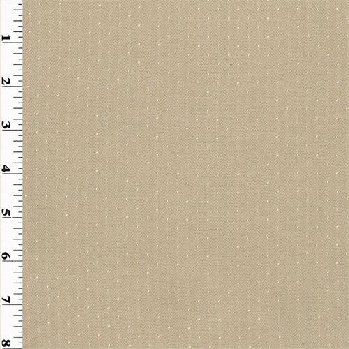 *1 YD PC--Beige Wool Dotted Crepe Suiting