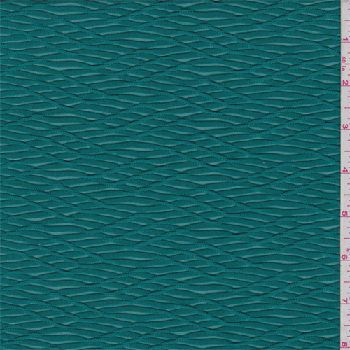 *4 1/4 YD PC--Teal Green Burnout Wave Activewear