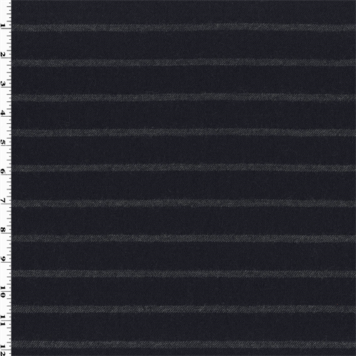 Navy/Grey Wool Striped Twill 73125