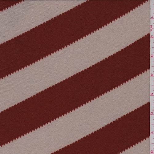 Stone/Sienna Diagonal Stripe Sweater Knit