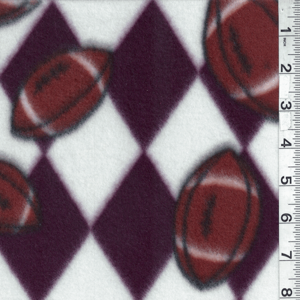*3 YD PC--Maroon/White Football Fleece
