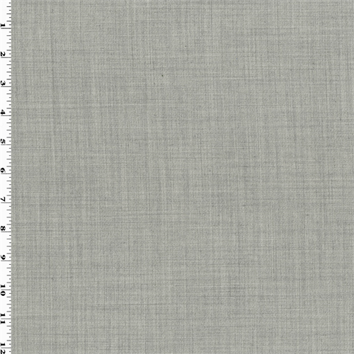 Heathered Grey Wool Double Weave Suiting 73113