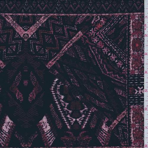 Black/Wine Inca Jersey Knit