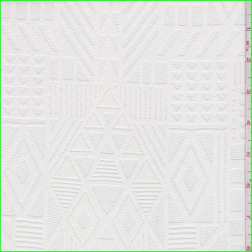 Creamy White Geometric Mesh