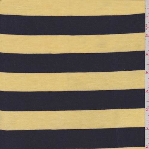 Navy/Maize Stripe Jersey Knit