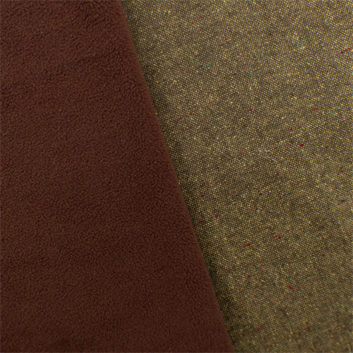 Brown Tweed Fleece Double Cloth Coating 73222