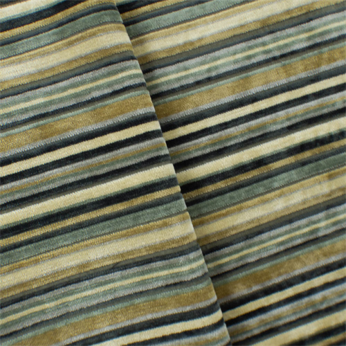 Gray/Beige Chenille Stripe Home Decorating Fabric DFW53845