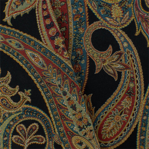 Black/Multi Paisley Jacquard Home Decorating Fabric DFW53848