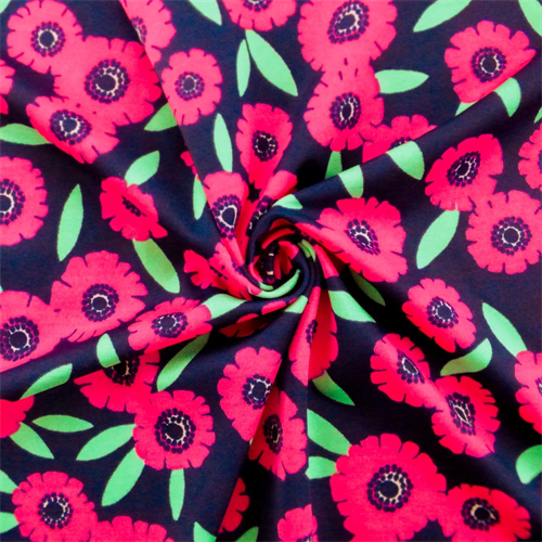 Pink/Multi Floral Print Tricot