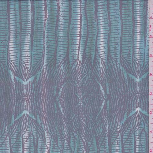Cyan Seismic Silk Chiffon