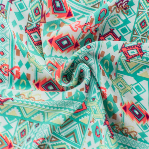Teal/Multi Tribal Print Georgette 48604