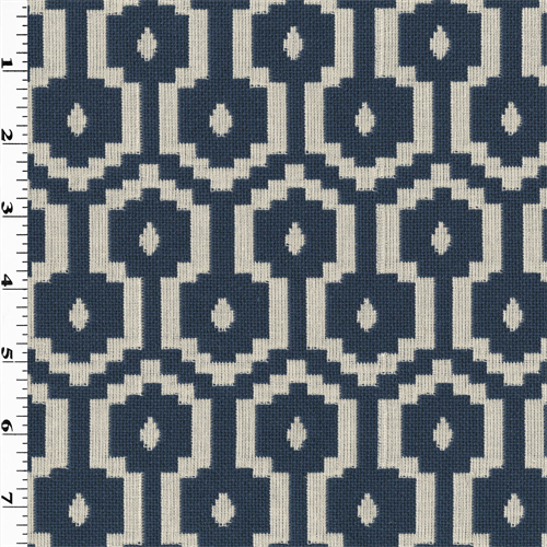 Ocean Blue Cotton Pixel Jacquard Home Decorating Fabric DFW53946