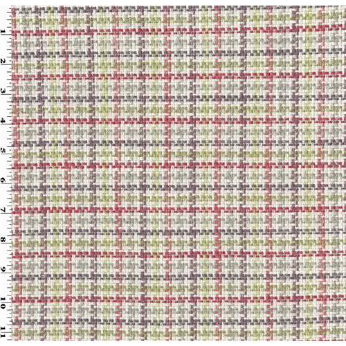 Multi P Kaufmann Plaid Basketweave Home Decorating Fabric DFW53998