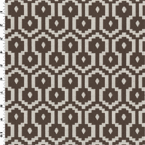 Brown/White Cotton Pixel Jacquard Home Decorating Fabric DFW54029