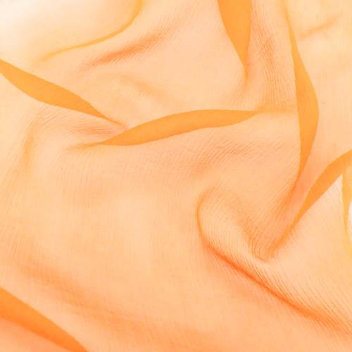 Tangerine Silk Crinkle Chiffon