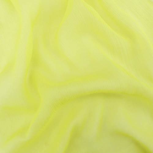 Maize Yellow Silk Crinkle Chiffon