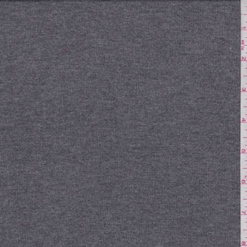 Heather Charcoal Rayon Jersey Rib Knit