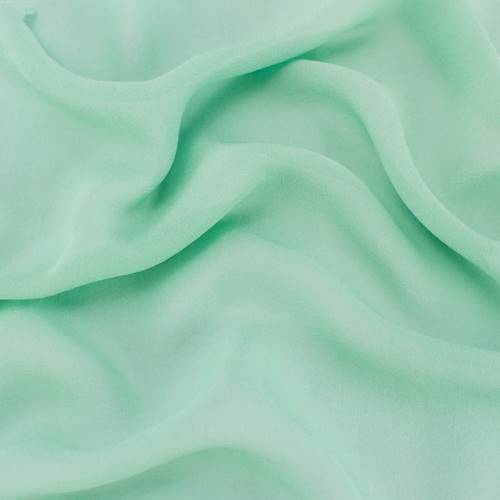 Light Aqua Green Silk Chiffon 72972